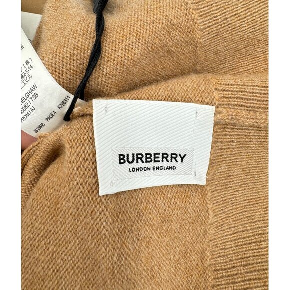 Burberry BB Roundel Logo Graphic Cashmere Blend Beanie Camel - Picture 5 of 10